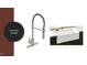This kitchen island features a stainless steel faucet and white ceramic sink at 4804 Jefferson Ln, Raleigh, NC 27616
