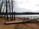 Private wooden walkway leading to lake access at 513 Port Dr, Henderson, NC 27537