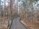 Winding boardwalk path through lush forest scenery at 513 Port Dr, Henderson, NC 27537