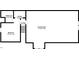 Floor plan of the home showing the Gathering room, bathroom, bedroom, closet and landing at 309 Monterey Ct, Benson, NC 27504