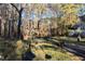Peaceful backyard setting with bird feeders amidst mature trees, creating a serene and natural environment at 340 Andrews Store Rd, Pittsboro, NC 27312