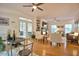 Spacious living room with hardwood floors, comfortable seating, and an inviting atmosphere at 340 Andrews Store Rd, Pittsboro, NC 27312