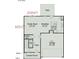Floorplan layout of first floor featuring kitchen, living room, and garage at 120 Vili Dr, Broadway, NC 27505
