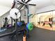 Home gym with a full range of workout equipment, rubber flooring, and natural light at 1425 Sky Vista Way, Raleigh, NC 27613