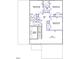 Second-floor layout showcasing four bedrooms, two bathrooms, a loft and the staircase from below at 2155 Pink Peony Cir # 235, Durham, NC 27703