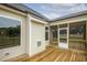 Large backyard deck overlooking the backyard and surrounding nature at 243 Kissington Way, Benson, NC 27504