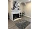 Elegant living room featuring a fireplace and modern decor at 334 E Andrews Ave, Henderson, NC 27536