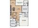 Layout of a one story home featuring 3 bedrooms, 2 baths, a kitchen, a living room, and a 2 car garage at 403 Duncan Creek Rd # 131, Lillington, NC 27546