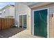 Back porch with a private fenced yard, sliding door access, and a storage shed at 2248 Ventana Ln, Raleigh, NC 27604