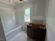 A bathroom in progress with a tub, and a vanity at 303 Chesapeake Cmns St # 99, Garner, NC 27529