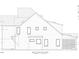 Right side elevation plan showcasing a two-story home with dormers and a screened porch at 3705 Joyful Creek Trl, Zebulon, NC 27597