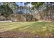 Spacious backyard featuring mature trees and lush lawn, providing privacy and natural beauty at 4701 Regalwood Dr, Raleigh, NC 27613