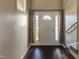 Open entrance featuring hardwood floors, a white door, and neutral walls at 1212 Southgate Dr, Raleigh, NC 27610
