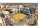 Aerial view capturing the expansive Durham Bulls Athletic Park surrounded by city buildings at 600 S Duke St # 26, Durham, NC 27701