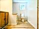 Bathroom with wood-look flooring, vanity, and window providing natural light at 1705 Old Nc 10 Hwy, Hillsborough, NC 27278