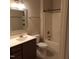 Full bathroom with tub, toilet and vanity at 503 Bendemeer Ln, Rolesville, NC 27571