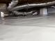 Encapsulated crawl space with a moisture barrier protecting the home's foundation and improving air quality at 540 Patterson Dr, Chapel Hill, NC 27516
