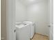 Convenient laundry room with washer and dryer included at 64 Valor Cir, Bunnlevel, NC 28323