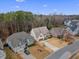 Aerial view of house neighborhood with lush trees at 8916 Buffalo Gourd Ln, Angier, NC 27501