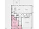 Layout of the first floor with kitchen, dining, gathering room, owner's entry, half bath, and two-car garage at 630 Contento Ct, Sanford, NC 27330