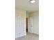 Cozy bedroom features neutral carpet, fresh paint, trim and two doors, perfect for relaxation at 79 Surles Landing Way, Benson, NC 27504