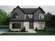 Contemporary two-story home featuring mixed siding and stone accents, complemented by clean lines and modern architectural design at 135 Cherry Bark Dr, Youngsville, NC 27596