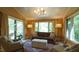 Cozy living room boasts a decorative rug, sofa, chairs and lots of natural light at 2213 Weybridge Dr, Raleigh, NC 27615