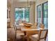 Beautiful dining room featuring hardwood floors, large windows, and stylish light fixture at 1307 Mayfair Rd, Raleigh, NC 27608