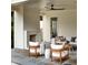 Charming outdoor space with fireplace, comfortable seating, and tranquil views, perfect for relaxation at 1307 Mayfair Rd, Raleigh, NC 27608