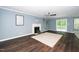 Spacious living room with fireplace and hardwood floors at 1554 Middle Ridge Dr, Willow Springs, NC 27592