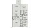 Detailed floor plan showcasing the layout of the home, including room dimensions and features at 162 Vega Loop, Sanford, NC 27330
