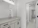 Bathroom with a white cabinet vanity and view into the shower at 2006 Anna Lilley Dr # 72, Fuquay Varina, NC 27526