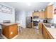 Kitchen with stainless steel appliances and an island at 2019 Tennessee Rd, Durham, NC 27704