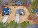 Aerial view of a house and surrounding neighborhood at 101 Prairie Dog Dr, Louisburg, NC 27549