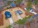 Aerial view showcasing the property's location among other houses at 101 Prairie Dog Dr, Louisburg, NC 27549