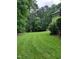Landscaped backyard with lush green lawn at 109 Springwood Dr, Wake Forest, NC 27587
