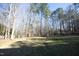 Wooded backyard with sunny, grassy area at 109 Springwood Dr, Wake Forest, NC 27587