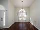 Bright dining room with hardwood floors and a large window at 109 Springwood Dr, Wake Forest, NC 27587