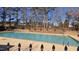 Community swimming pool with surrounding landscaping at 1235 Stone Manor Dr, Raleigh, NC 27610