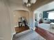 Entryway featuring arched doorways, stylish decor, a neutral rug, and seamless transition to other living areas at 1309 Eastern Avenue Ave, Rocky Mount, NC 27801