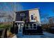 Modern two-story home with dark exterior and balcony at 2407 Hart Street # B, Durham, NC 27703