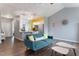 Bright open concept living space with a kitchen and living room, good for entertaining at 58 Northview Dr, Middlesex, NC 27557