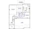 Floor plan for the first floor featuring a 2-car garage, kitchen, dining room, and guest bedroom at 70 Accord Dr, Youngsville, NC 27596