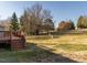 Large backyard with open space and trees at 7261 Mcbane Mill Rd, Graham, NC 27253