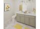 Clean bathroom with double sinks and marble flooring at 100 S Stonemill Trl # Homesite 234, Clayton, NC 27520
