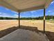Covered patio overlooking a large grassy backyard ready for landscaping and fun at 137 Pretty Run Branch Ln, Wendell, NC 27591