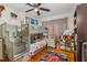 Bedroom featuring a bunk bed, ample storage, and colorful rug at 2505 Friendly Trl, Raleigh, NC 27610