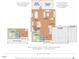 First-floor plan showcasing the kitchen, dining, living, and garage layout of the home at 308 Whispering Way, Sanford, NC 27330