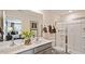 Modern bathroom with double sinks and large shower at 446 Belgian Red Way, Wake Forest, NC 27587