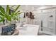 Bathroom with single vanity and shower/tub combo at 448 Belgian Red Way, Wake Forest, NC 27587